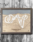 Wintergreen Resort Ski Trail Map | 3D Wood Mountain Art | Torched Peaks