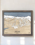 Wolf Creek Ski Resort Map Art, Wooden Ski Poster, Colorado