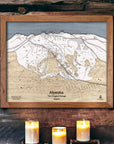 Alyeska Resort Map, Alaska Ski Resort Map, Ski House Decor