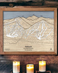 Attitash Ski Resort Trail Map, Skiing Decor, Wall Art for Skiers and Snowboarders
