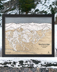 Skiing Wall Art, Large Wooden Breckenridge Colorado Map