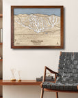 Bretton Woods 3D Wood Ski Map, Wall Art