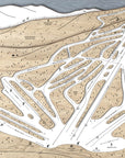 Bromley Mountain laser-engraved skiing map