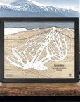 Bromley Vermont Ski Map, Wooden Ski Sign