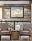 China Peak CA Ski Trail Map | 3D Wood Mountain Art