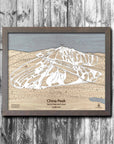 Best Gift for Skiers: 3D Wood China Peak Ski Resort Art, Designed by former professional snowboarder Shawn Orecchio.