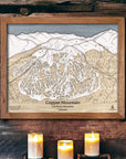 Copper Mountain Ski Trail Map, 3D Wood Ski Map designed by artist Shawn Orecchio, former pro snowboarder.