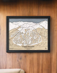 Copper Mountain, Handcrafted Wood Map, Mountain Modern Ski Cabin Decor