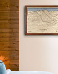 Crested Butte Ski Trail Map | 3D Layered Mountain Art, Gifts for Skiers