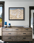 Jay Peak Wood Map, Skiing Art, Ski Cabin Decor