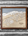 Framed Skiing Wall Art, Keystone Colorado Ski Trail Map