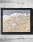 3D Wood Map, Keystone Colorado Ski Trail Map