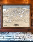 Gift for snowboarders: Wooden Map of Killington Ski Area