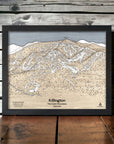 Killington Mountain 3D Wood Map