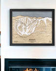 Ski Cabin Interior Design: Wood map of Monarch Mountain Ski Resort