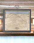 Okemo Mountain Wooden Ski Map