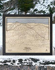 Okemo VT Wood Ski Trail Map, Ski Cabin Decor