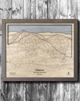 Okemo VT Wooden Ski Trail Map