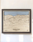 Palisades Tahoe 3D Wood Ski Map, Skiing Wall Art