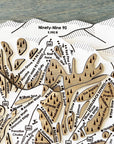 Park City Ski Map, Wooden Ski Trail Map