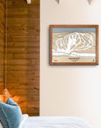 Saskadena Six (formerly Suicide Six) Ski Trail Map | 3D Wood Ski Slope Mountain Art