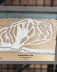 Saskadena Six (formerly Suicide Six) Ski Trail Map | 3D Wood Ski Slope Mountain Art