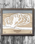 Saskadena Six (formerly Suicide Six) Ski Trail Map | 3D Wood Ski Slope Mountain Art
