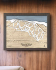 Sierra at Tahoe Ski Resort Map, Wood Ski Map