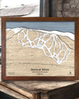 Sierra at Tahoe Ski Trail Map, Wall Art, Mountains, Peaks, Ski Decor