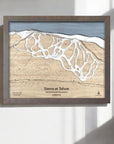 Sierra at Tahoe Ski Resort Map, Skiing Wall Art, Skiing Gift