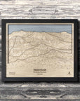 Steamboat Ski Trail Map | 3D Wood Wall Map, Black Frame