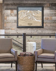 Wooden Steamboat Ski Resort Trail Map, Ski Slope Art