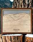 Unique Ski House Decor, Torched Peaks Skiing Map of Stevens Pass Washington.