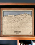 Best gift for Skiers: Stevens Pass Skiing Map Layered Wood