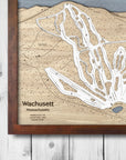 Wachusett Mountain Ski Resort Map, 3D Wooden Map