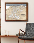 Whiteface Mountain Ski Map, Ski House Decor, Skiing Art