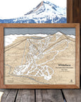 Ski House Decor, Skiing Art, Whiteface Mountain Ski Map, Near Lake Placid, Winter Olympics, Gifts for Skiers