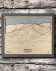 3D Whitefish Ski Trail Map, Wood Mountain Art