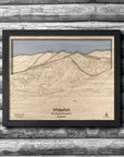 Wooden Whitefish Ski Trail Map, Slopes Mountain Art