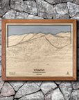 Wooden Whitefish Ski Trail Map, Laser-engraved Map