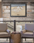 Whitefish Montana Wooden Ski Trail Map, Ski Cabin Decor