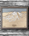 Whitefish Montana Wooden Ski Trail Map, Gifts for Skiers