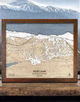 Laser-engraved Ski Slope Maps