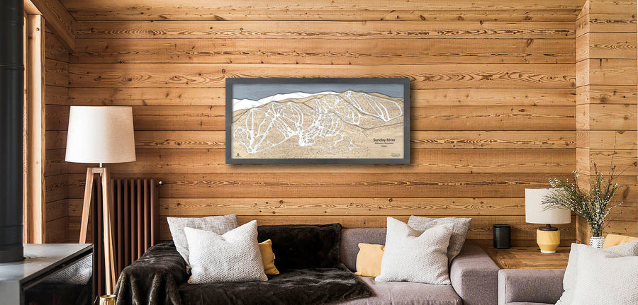 How wooden ski resorts maps are made | Torched Peaks