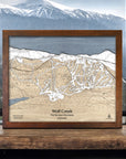 3D Wood Ski Trail Maps for your home decoration