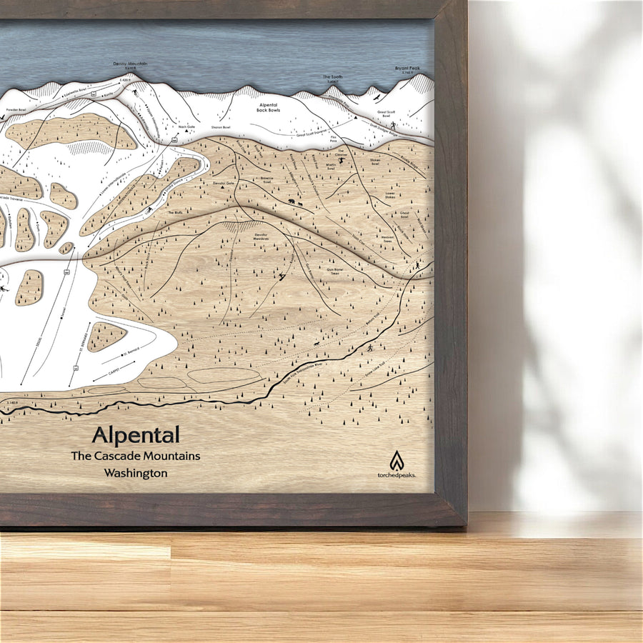 Alpental Framed Ski Map, Gifts for Skiers