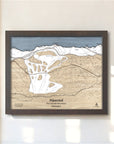 Alpental, Summit at Snoqualmie Ski Map Art, Wall Map, Ski Home Decor