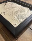 Alta Utah Ski Trail Map | Ski Slope Mountain Art Laser Engraved Maps