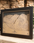 Alta Utah Ski Trail Map | Ski Slope Mountain Art Laser Engraved Maps