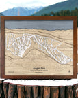 3D Wood Map of Angel Fire NM, 3D Wood Mountain Art